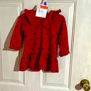 Wonder nation, baby girl dress with tights